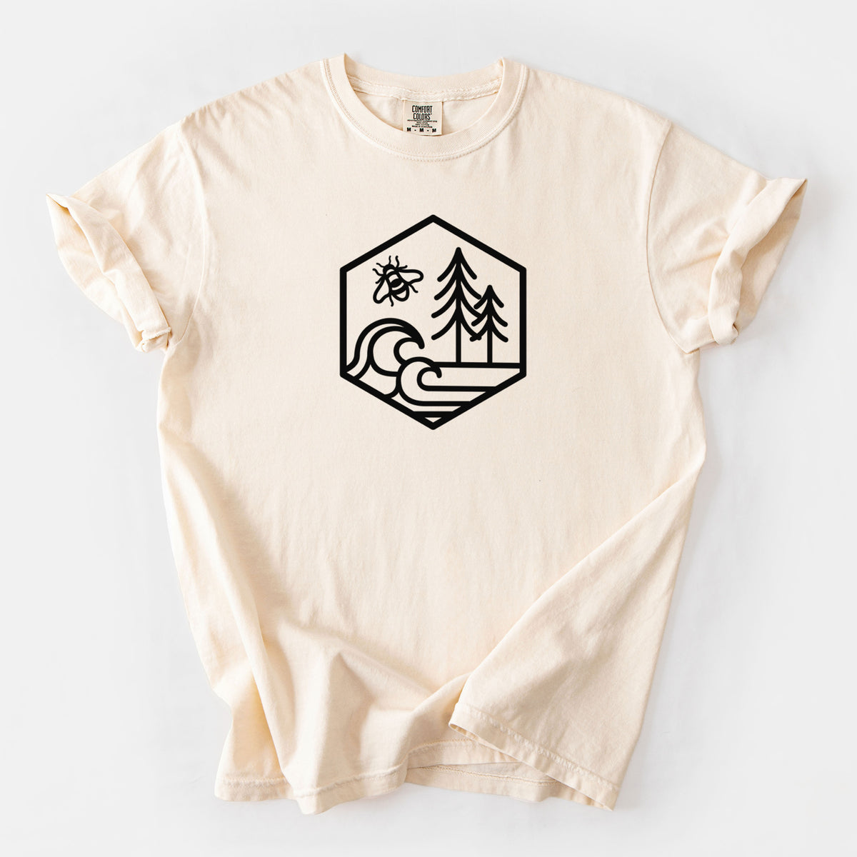Harmonious Hexagon - Bees, Seas, Trees - Unisex Comfort Colors Garment-Dyed Heavyweight T-shirt