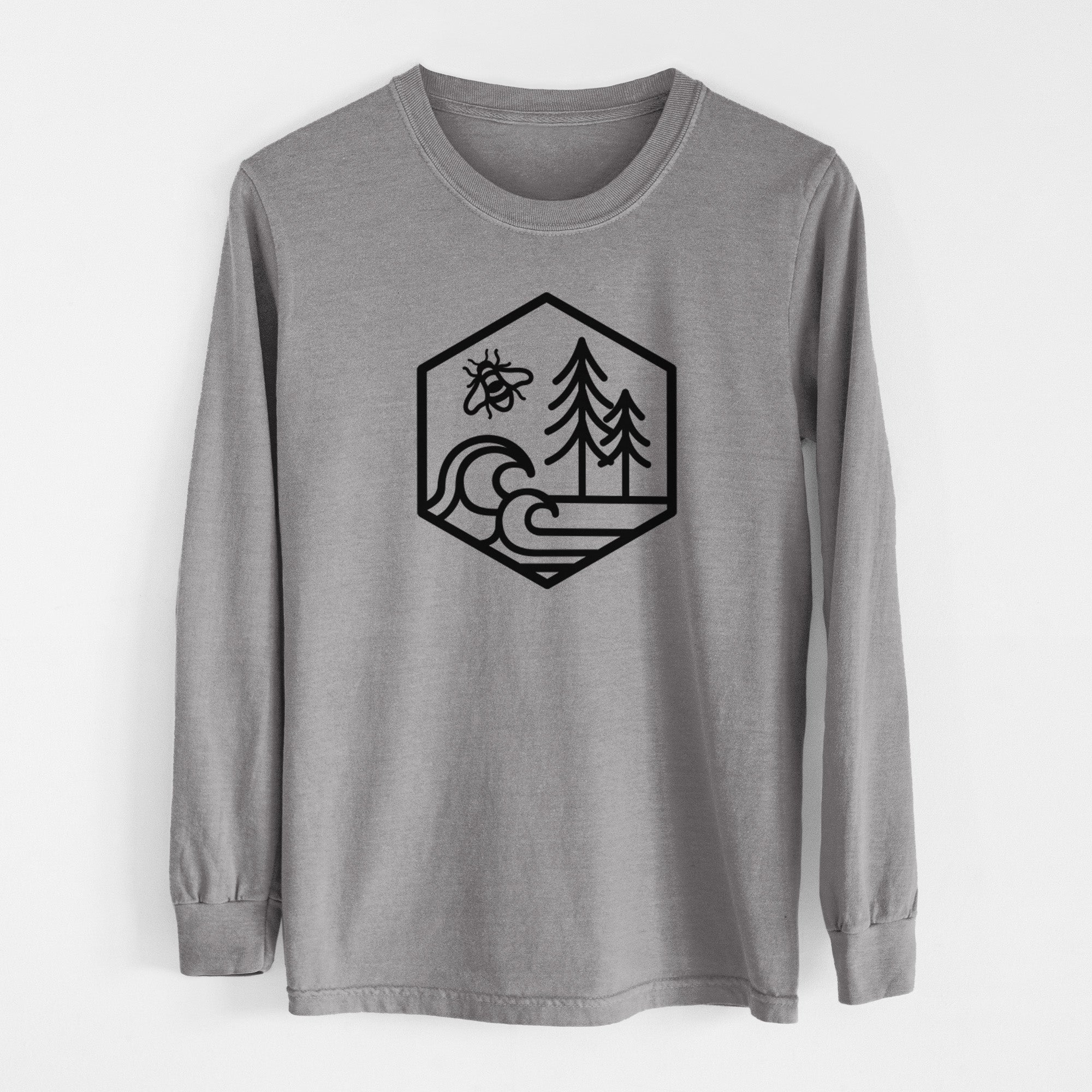 Harmonious Hexagon - Bees, Seas, Trees - Unisex Comfort Colors 100% Cotton Long Sleeve