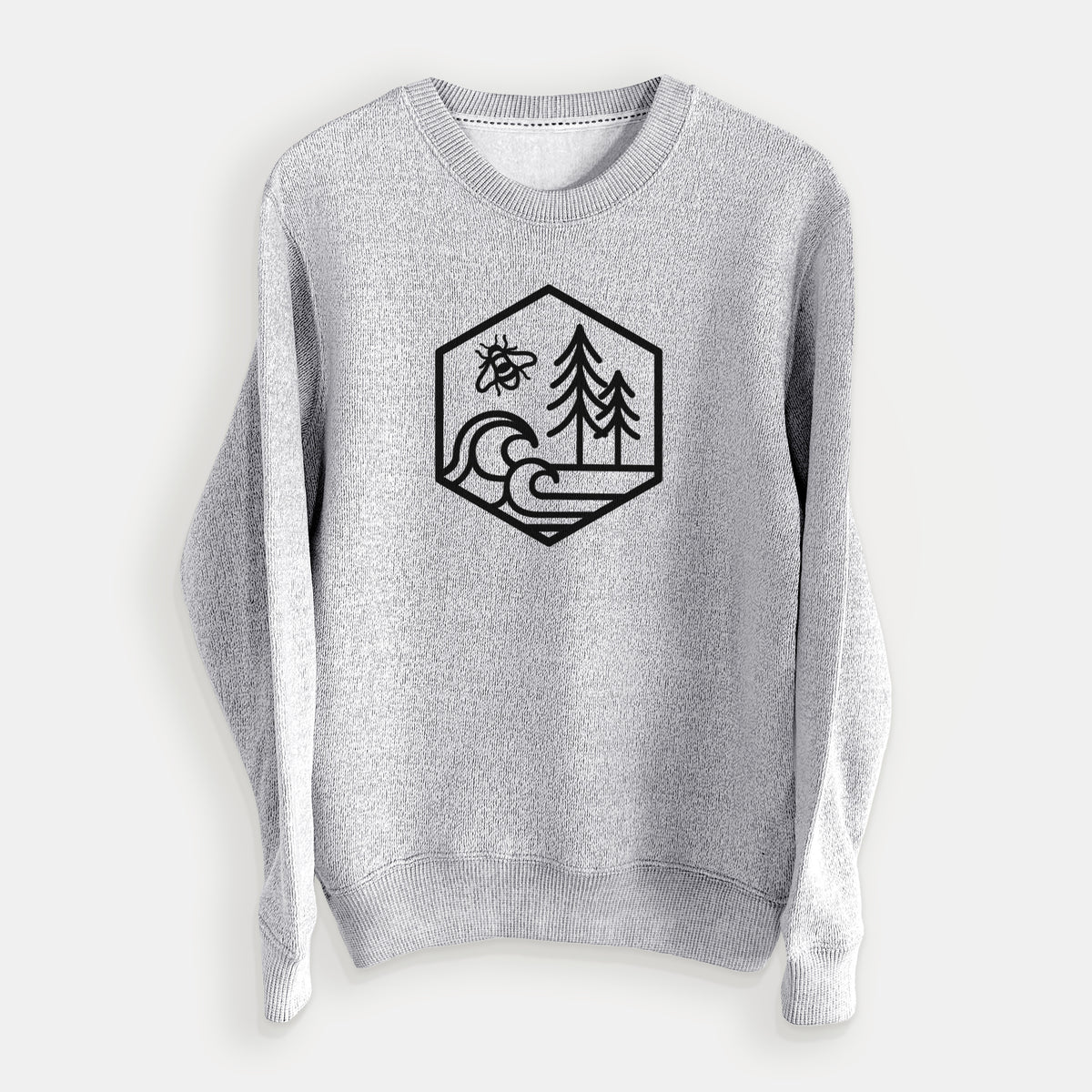 Harmonious Hexagon - Bees, Seas, Trees - Knit Sweatshirt