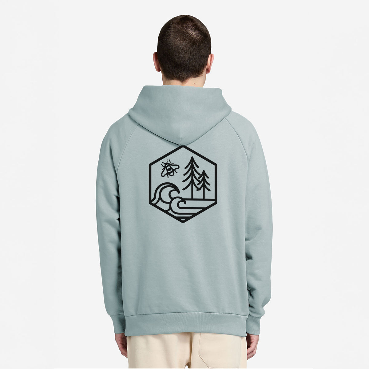Harmonious Hexagon - Bees, Seas, Trees - UltraLuxe Heavyweight French Terry Hoodie