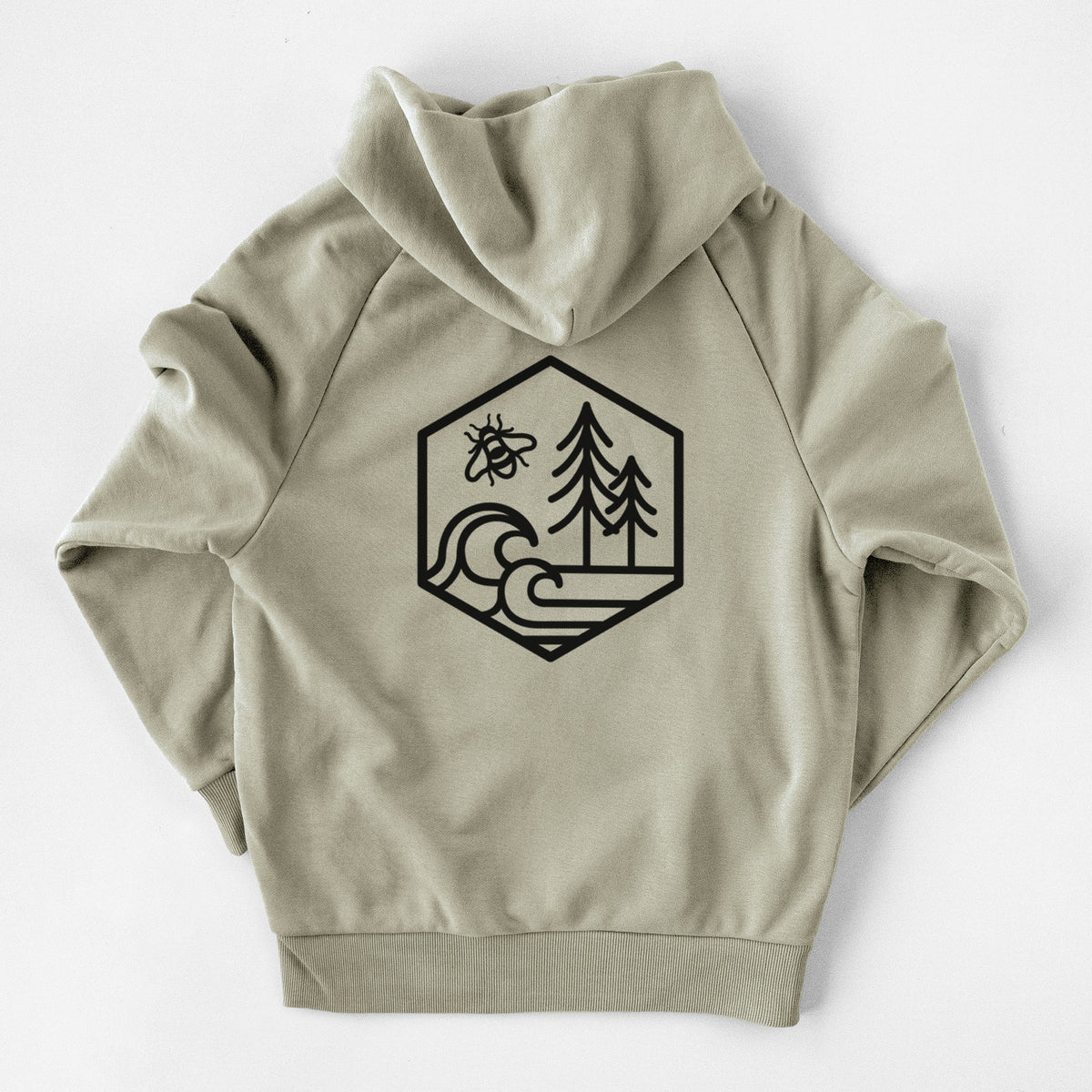 Harmonious Hexagon - Bees, Seas, Trees - UltraLuxe Heavyweight French Terry Hoodie