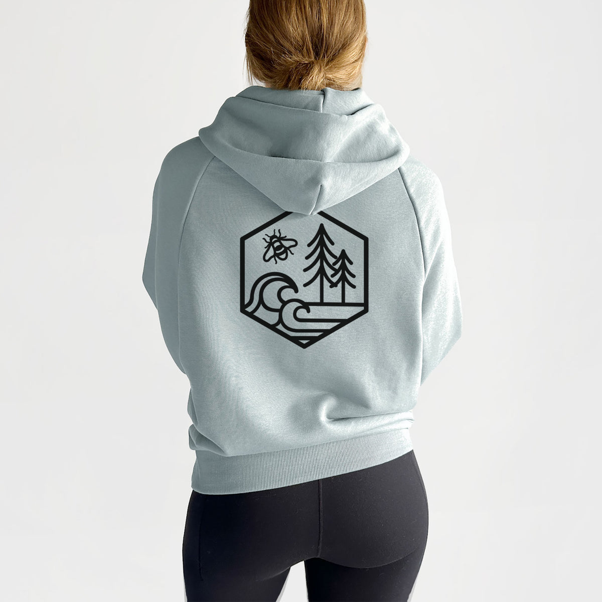 Harmonious Hexagon - Bees, Seas, Trees - UltraLuxe Heavyweight French Terry Hoodie