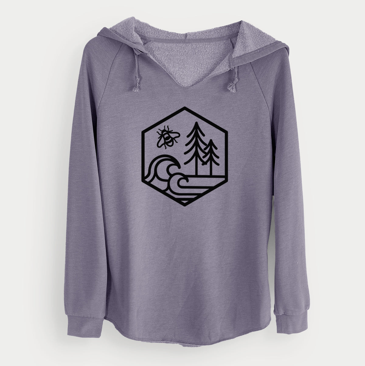 Harmonious Hexagon - Bees, Seas, Trees - Cali Wave Hooded Sweatshirt