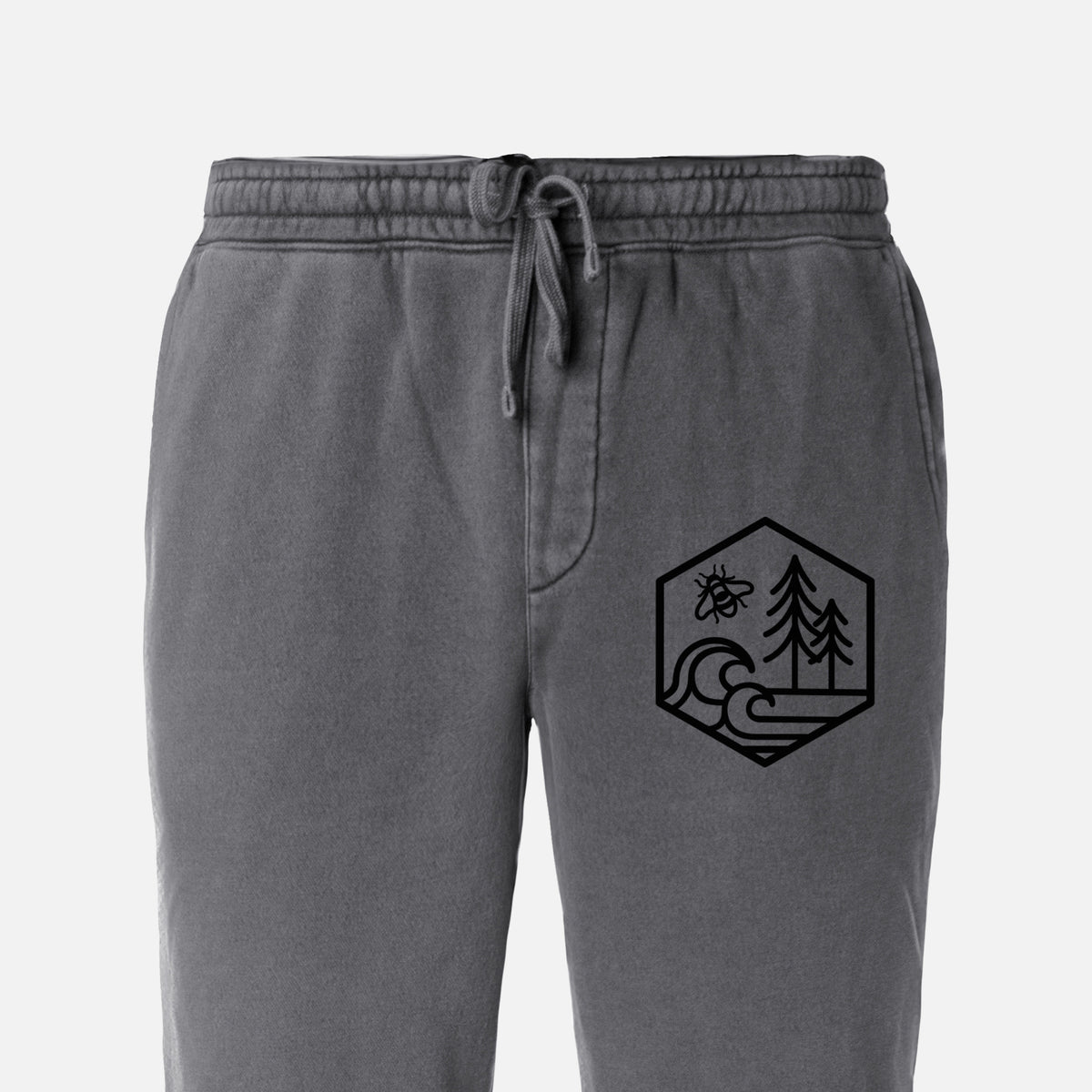 Harmonious Hexagon - Bees, Seas, Trees - Unisex Pigment Dyed Sweatpants