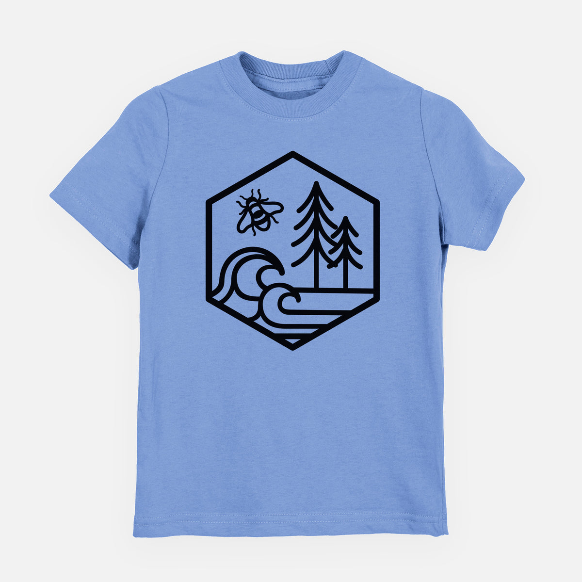 Harmonious Hexagon - Bees, Seas, Trees - Youth Shirt