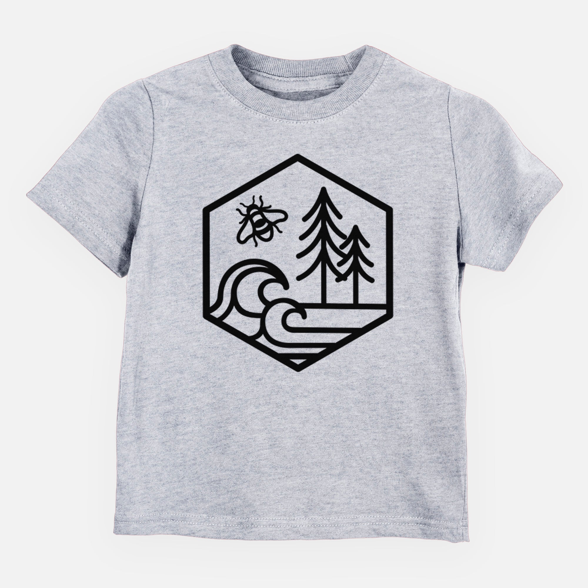 Harmonious Hexagon - Bees, Seas, Trees - Toddler/Youth Shirt