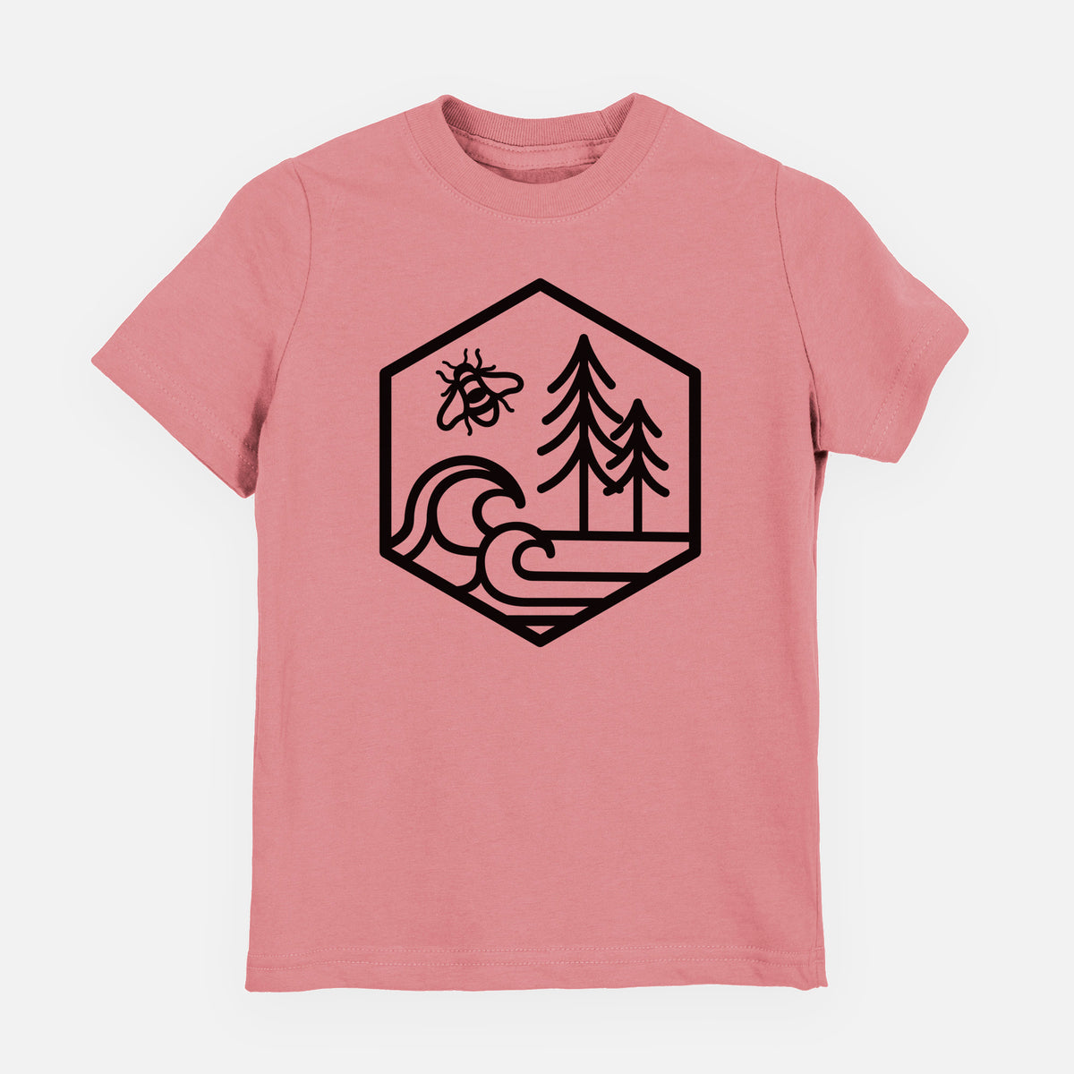 Harmonious Hexagon - Bees, Seas, Trees - Youth Shirt