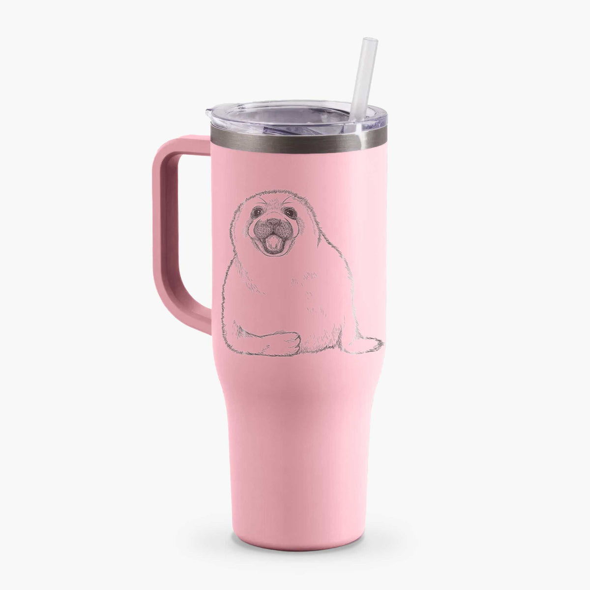 Harp Seal Pup - Pagophilus groenlandicus - 40oz Tumbler with Handle