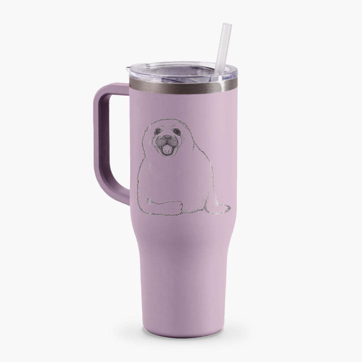 Harp Seal Pup - Pagophilus groenlandicus - 40oz Tumbler with Handle