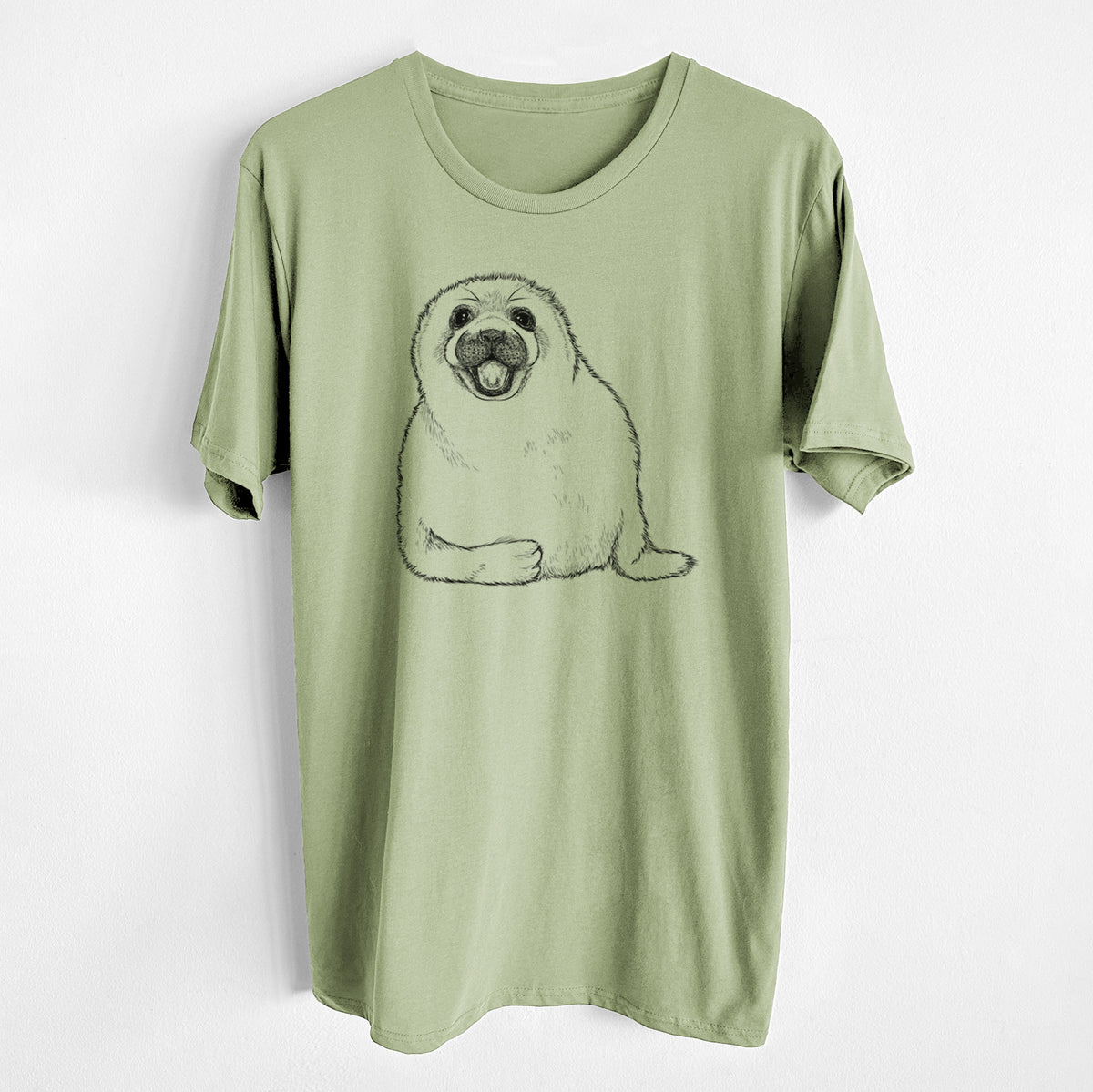 CLOSEOUT - Harp Seal Pup - Pagophilus groenlandicus - Unisex Crewneck - Made in USA - 100% Organic Cotton