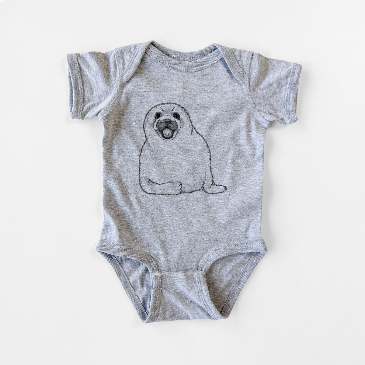 Harp Seal Pup - Pagophilus groenlandicus - Baby Fine Jersey Bodysuit