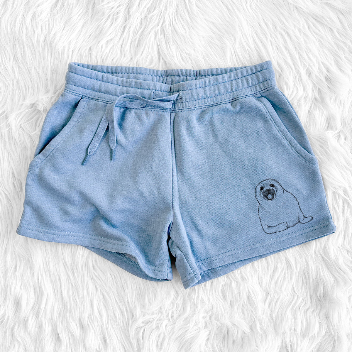 Harp Seal Pup - Pagophilus groenlandicus - Women's Cali Wave Shorts