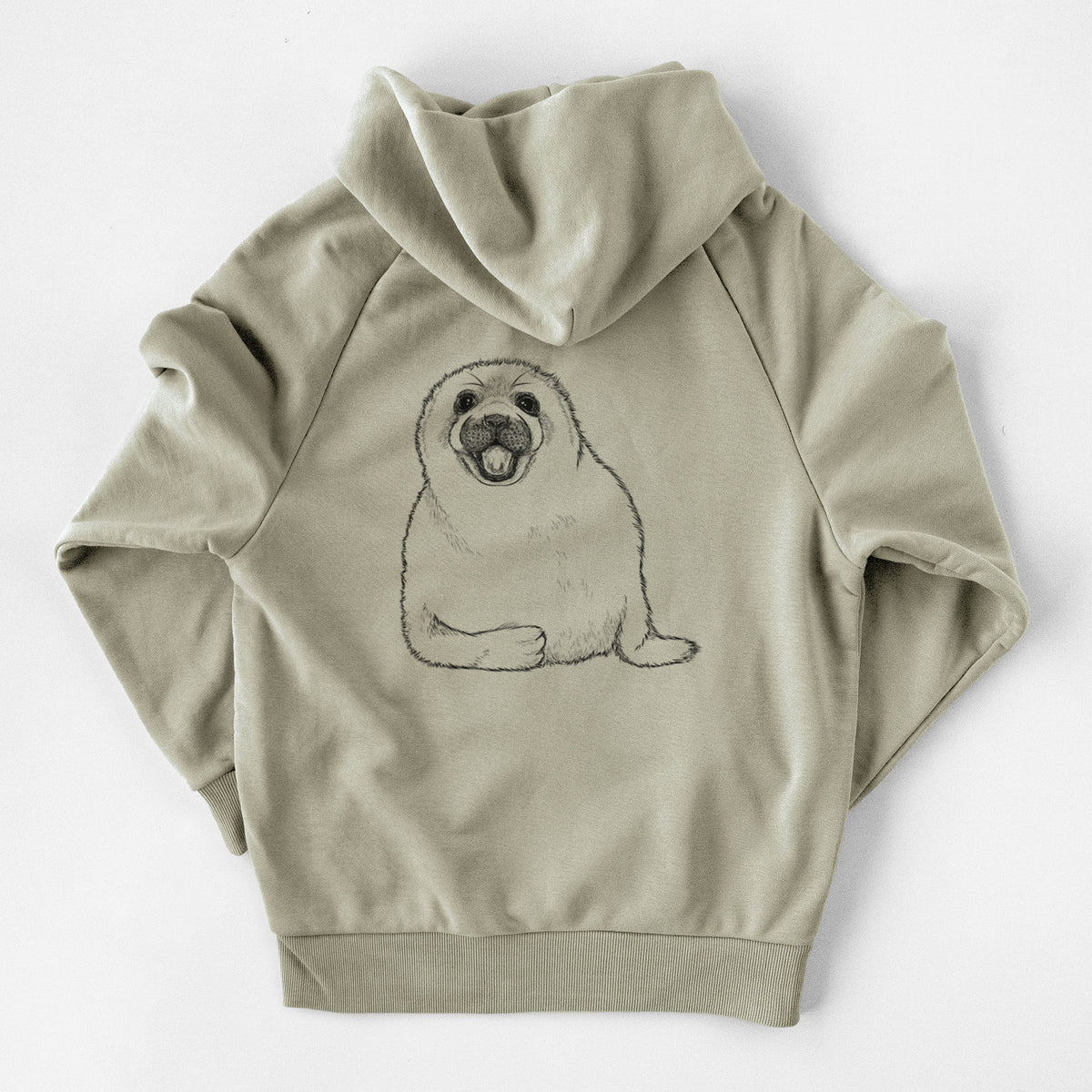 Harp Seal Pup - Pagophilus groenlandicus - UltraLuxe Heavyweight French Terry Hoodie