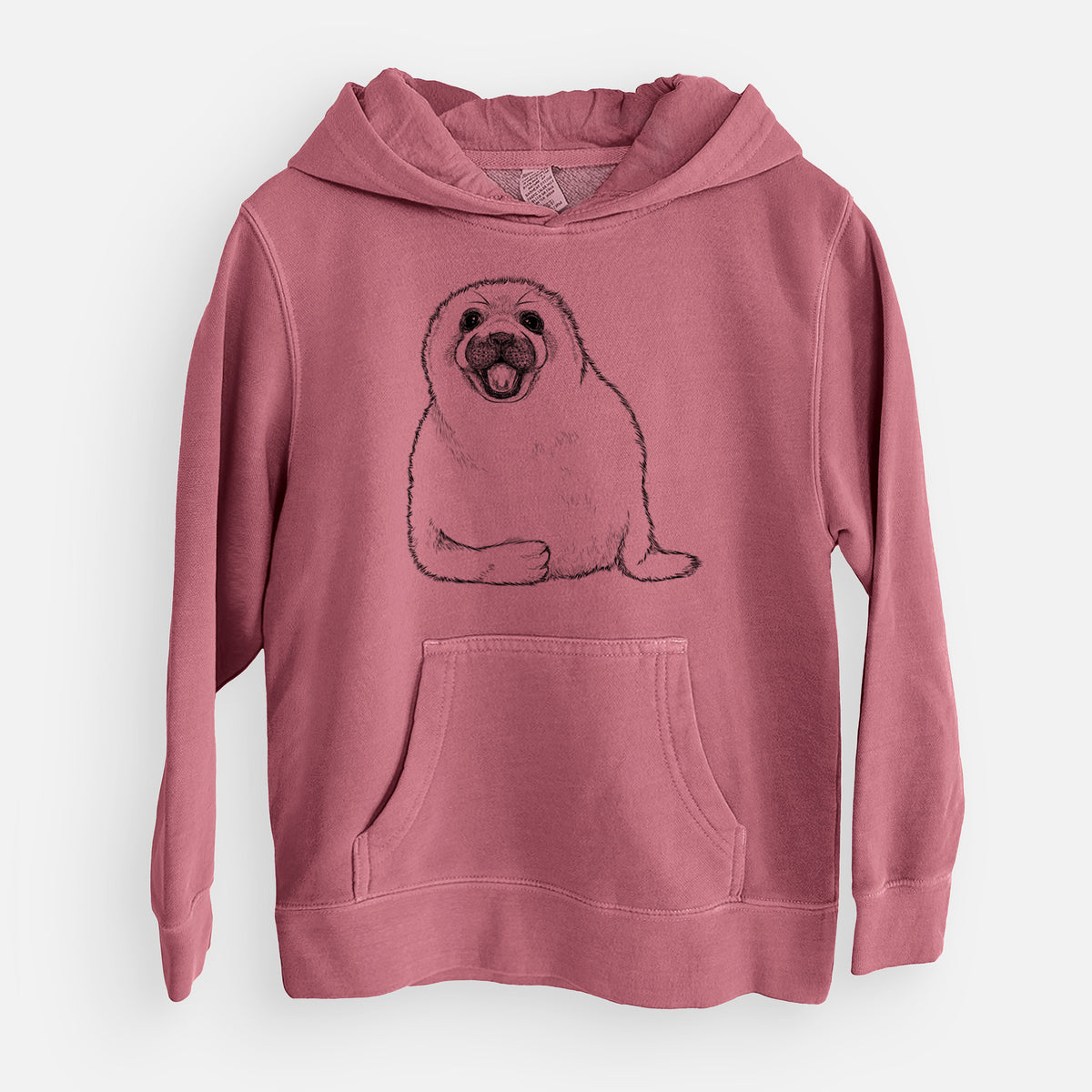 Harp Seal Pup - Pagophilus groenlandicus - Youth Pigment Dyed Hoodie