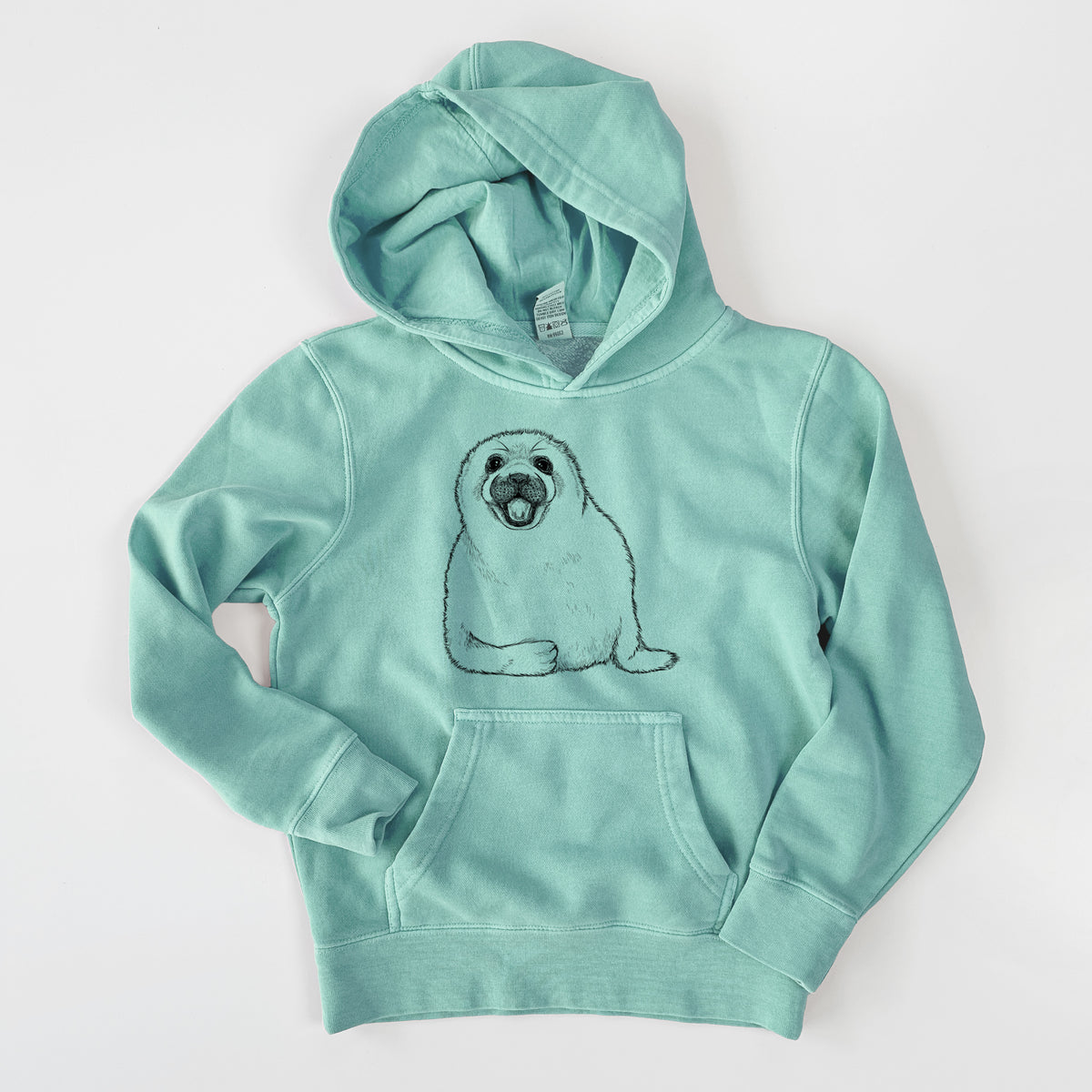 Harp Seal Pup - Pagophilus groenlandicus - Youth Pigment Dyed Hoodie