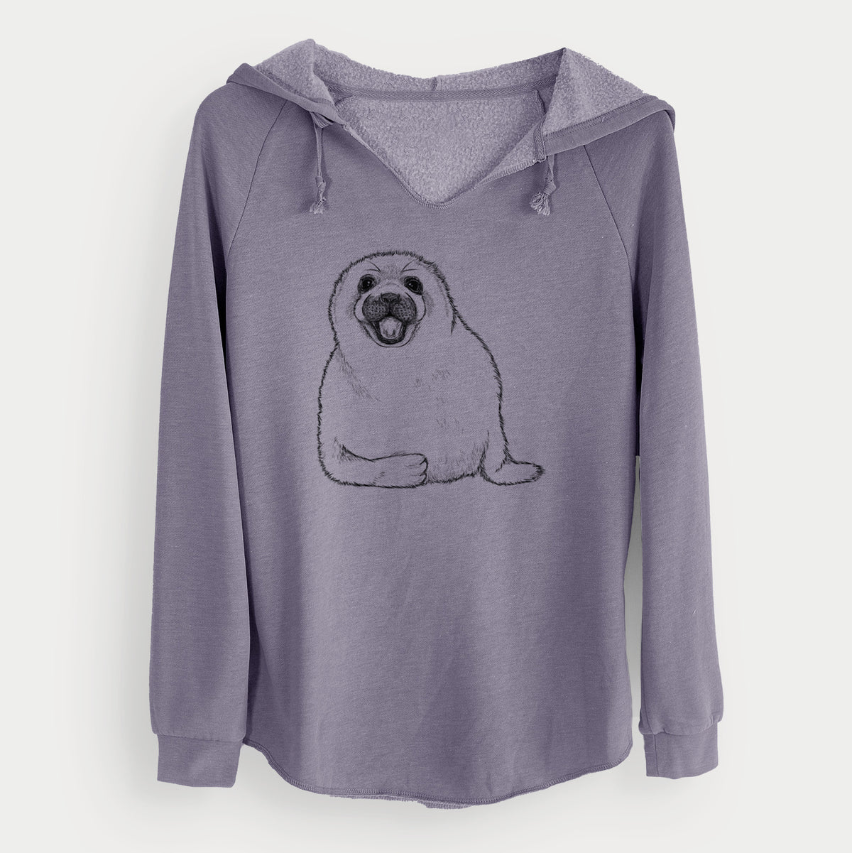 Harp Seal Pup - Pagophilus groenlandicus - Cali Wave Hooded Sweatshirt