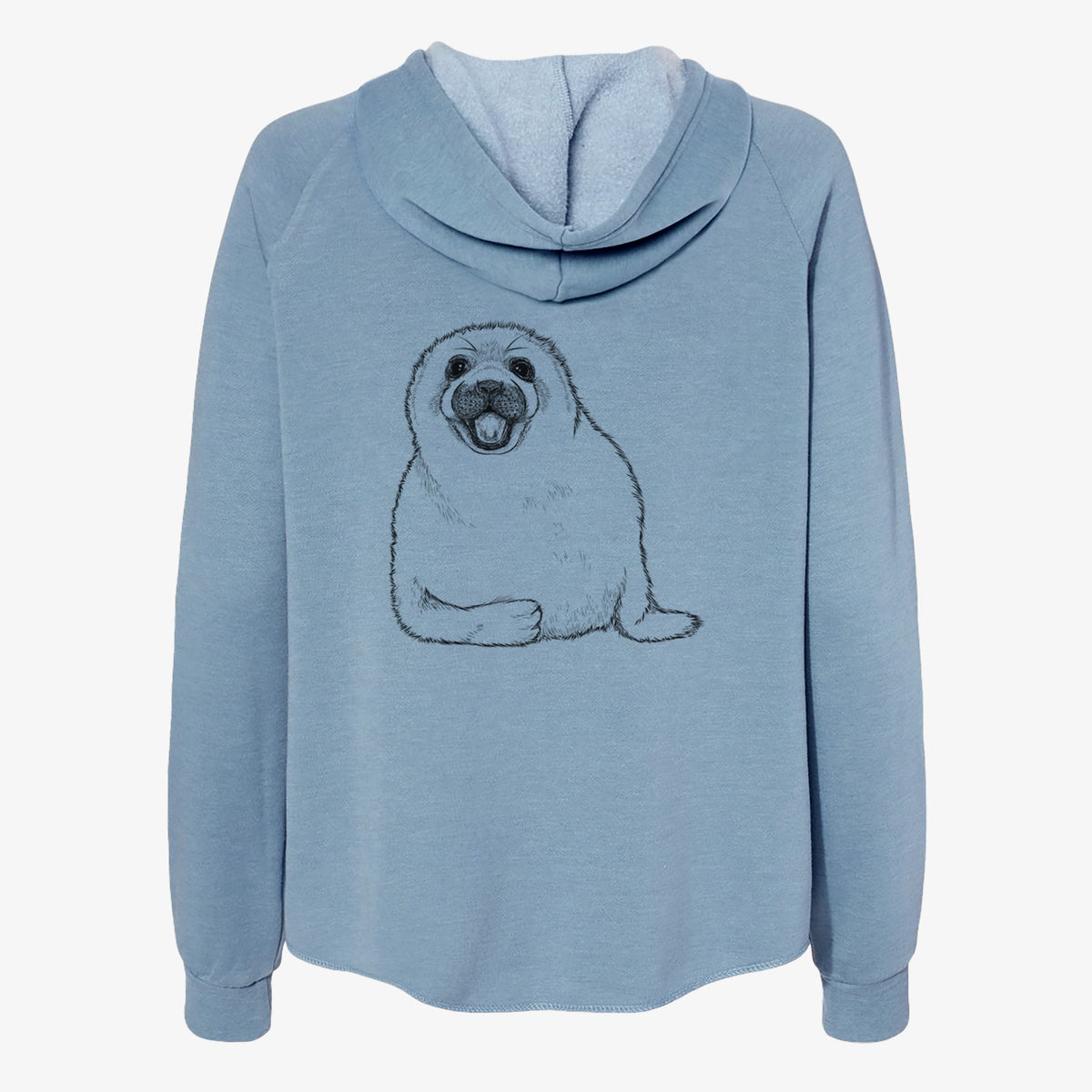 Harp Seal Pup - Pagophilus groenlandicus - Women's Cali Wave Zip-Up Sweatshirt