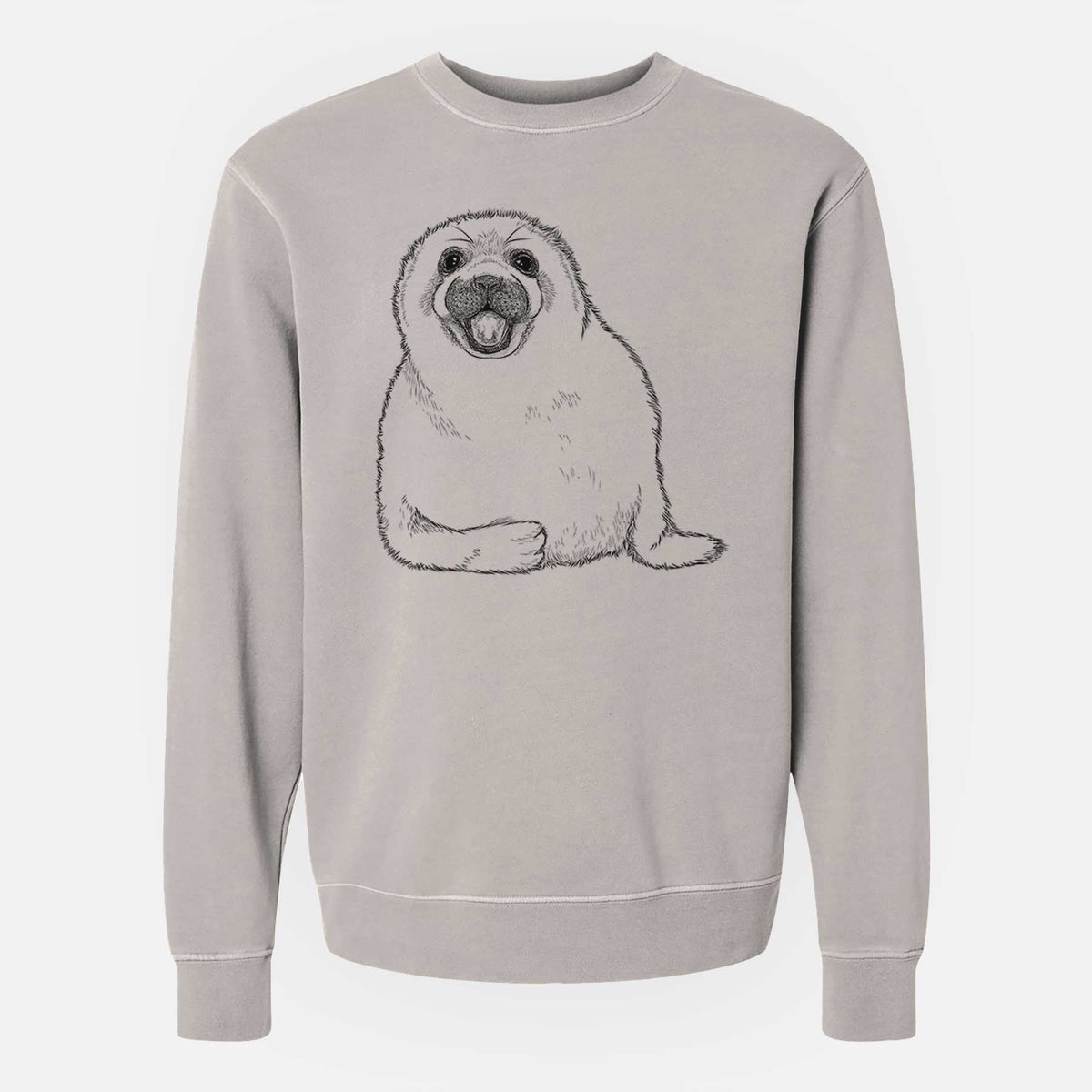 Harp Seal Pup - Pagophilus groenlandicus - Unisex Pigment Dyed Crew Sweatshirt