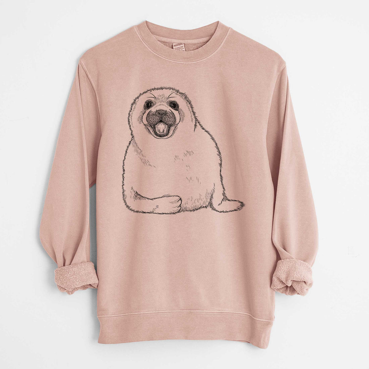 Harp Seal Pup - Pagophilus groenlandicus - Unisex Pigment Dyed Crew Sweatshirt