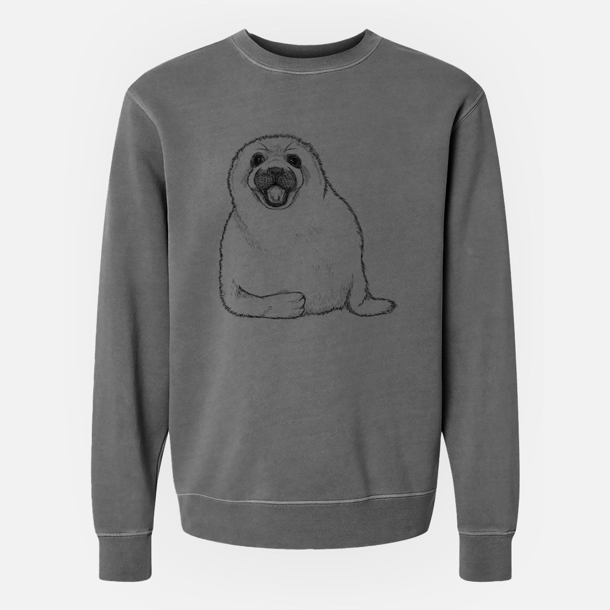 Harp Seal Pup - Pagophilus groenlandicus - Unisex Pigment Dyed Crew Sweatshirt