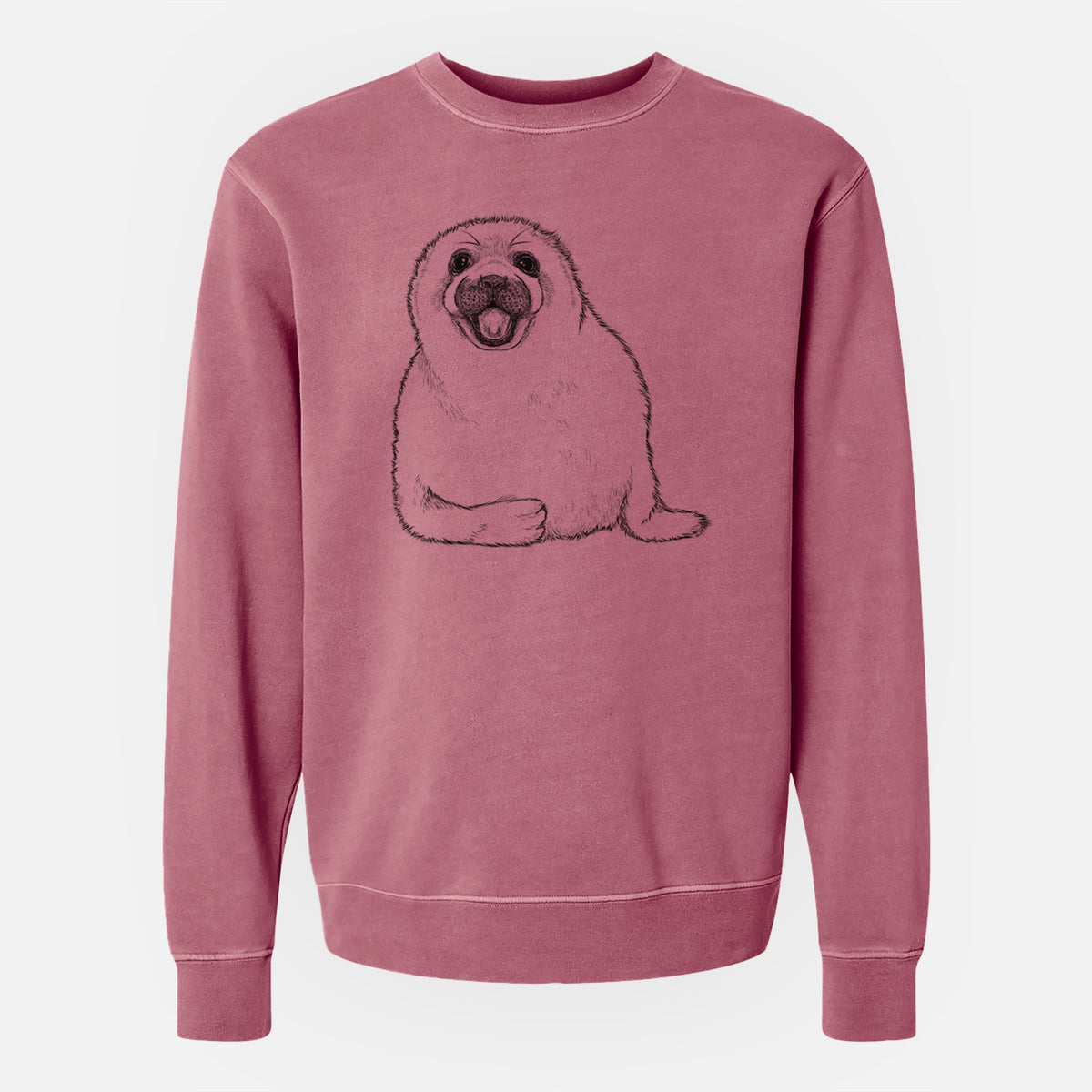 Harp Seal Pup - Pagophilus groenlandicus - Unisex Pigment Dyed Crew Sweatshirt