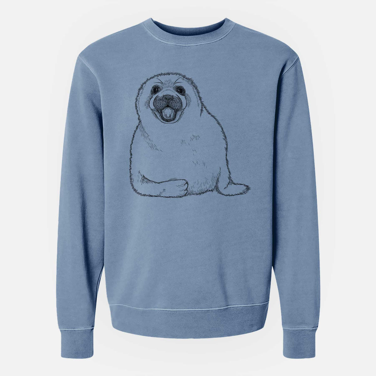 Harp Seal Pup - Pagophilus groenlandicus - Unisex Pigment Dyed Crew Sweatshirt