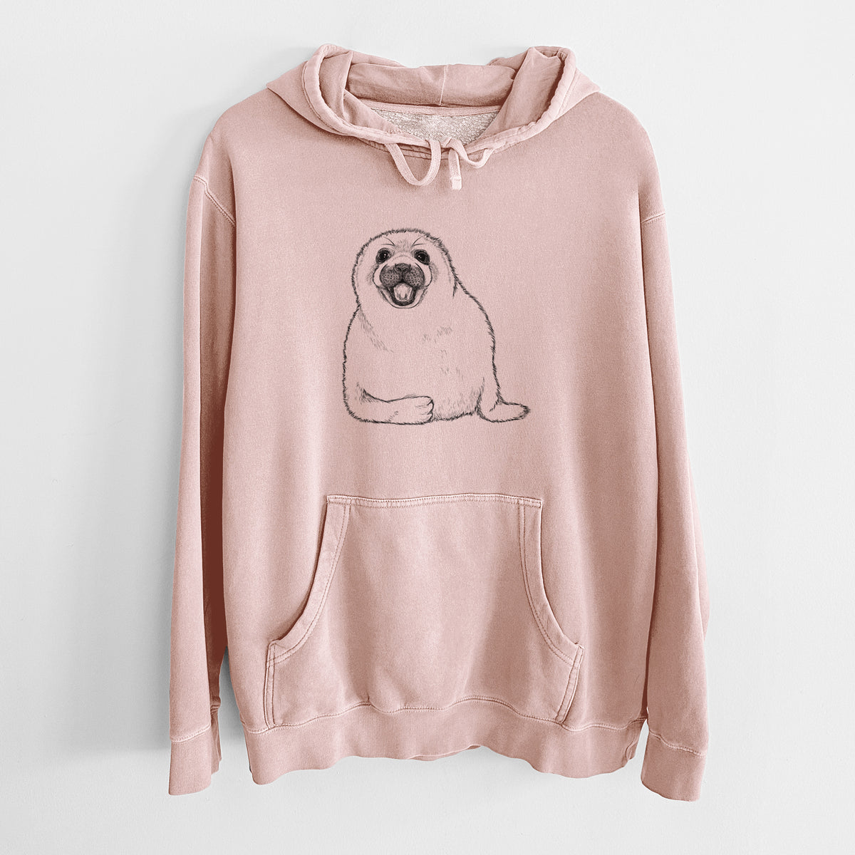 Harp Seal Pup - Pagophilus groenlandicus - Unisex Pigment Dyed Hoodie