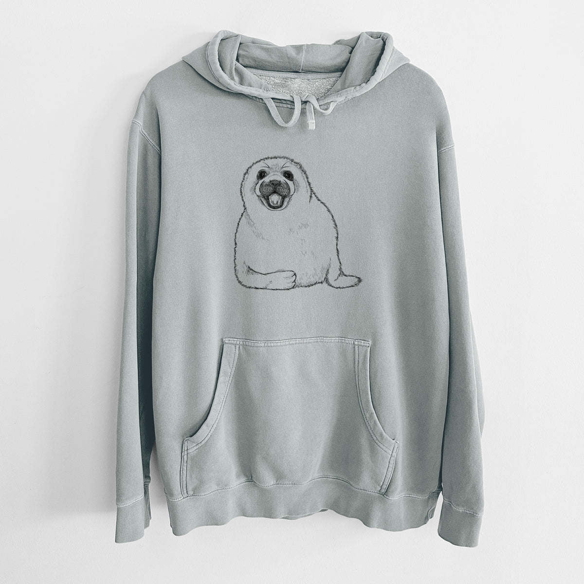 Harp Seal Pup - Pagophilus groenlandicus - Unisex Pigment Dyed Hoodie