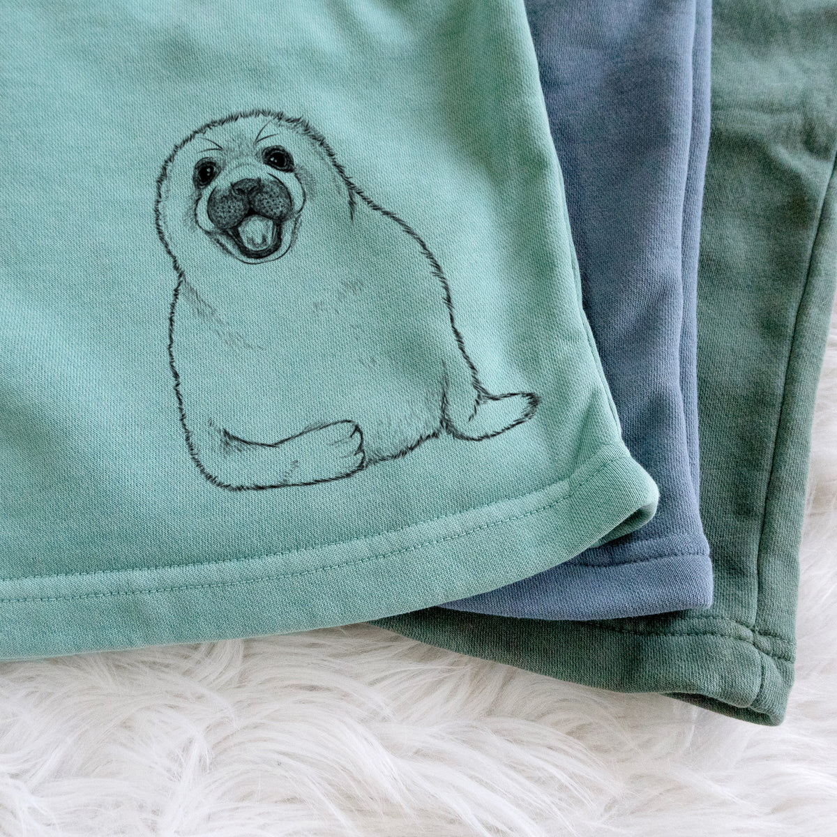 Harp Seal Pup - Pagophilus groenlandicus - Unisex Pigment Dyed Shorts