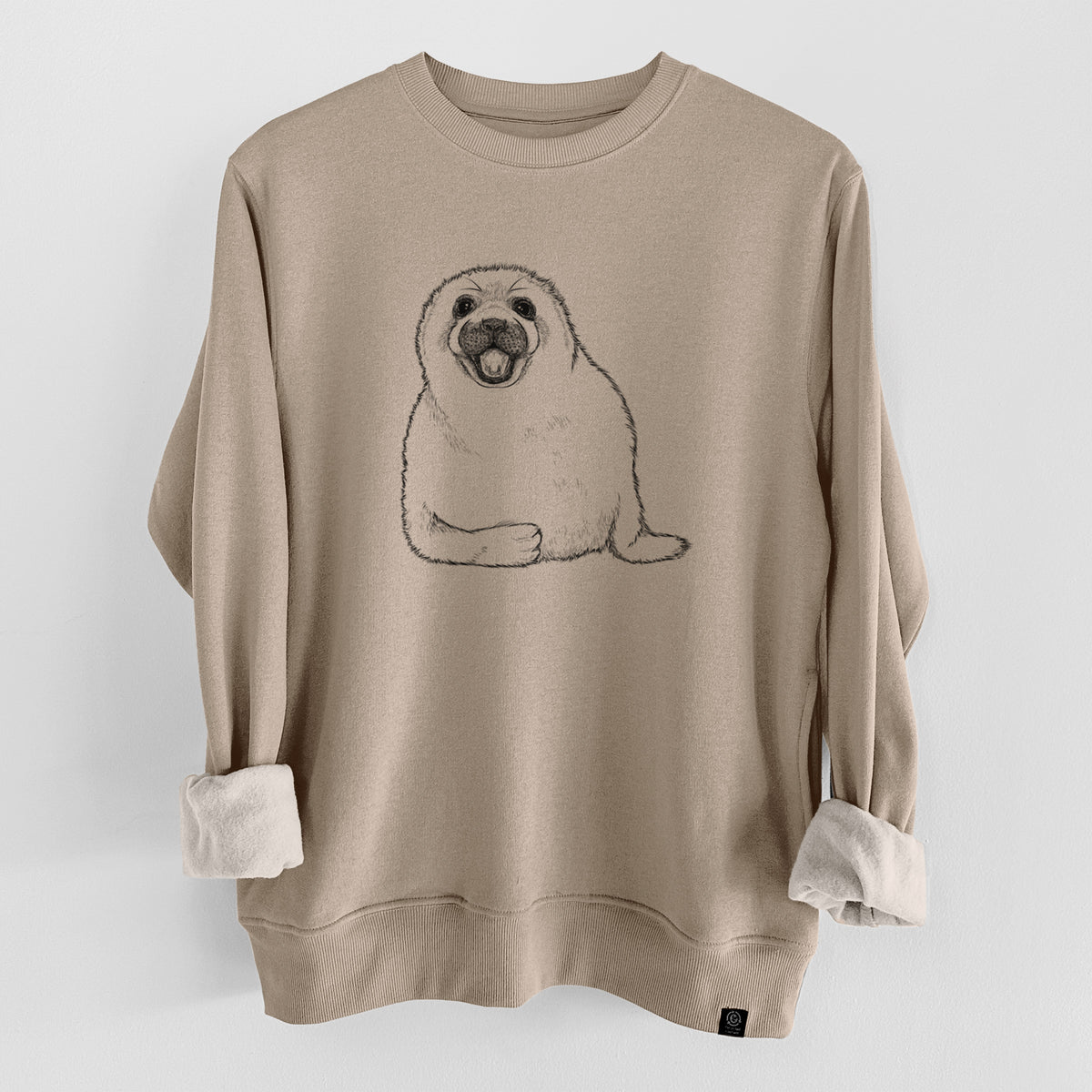 Harp Seal Pup - Pagophilus groenlandicus  - Unisex Reclaimed Crewneck Sweatshirt