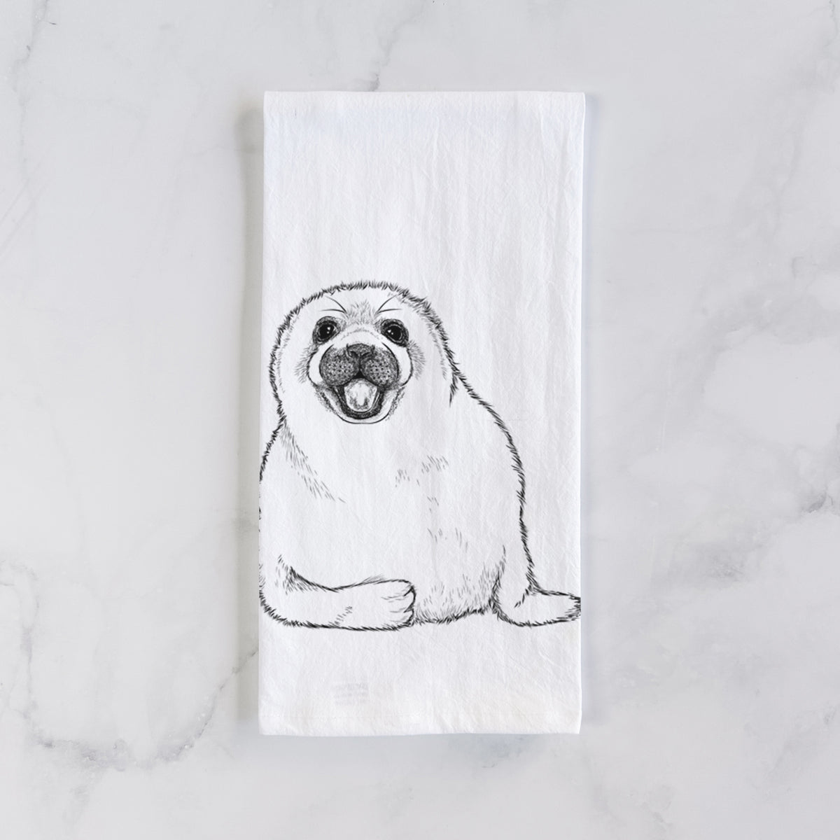 Harp Seal Pup - Pagophilus groenlandicus Tea Towel