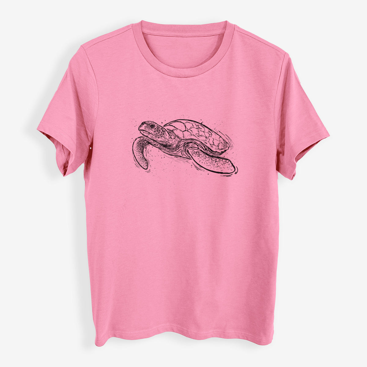 Hawksbill Sea Turtle - Eretmochelys imbricata - Womens Everyday Maple Tee
