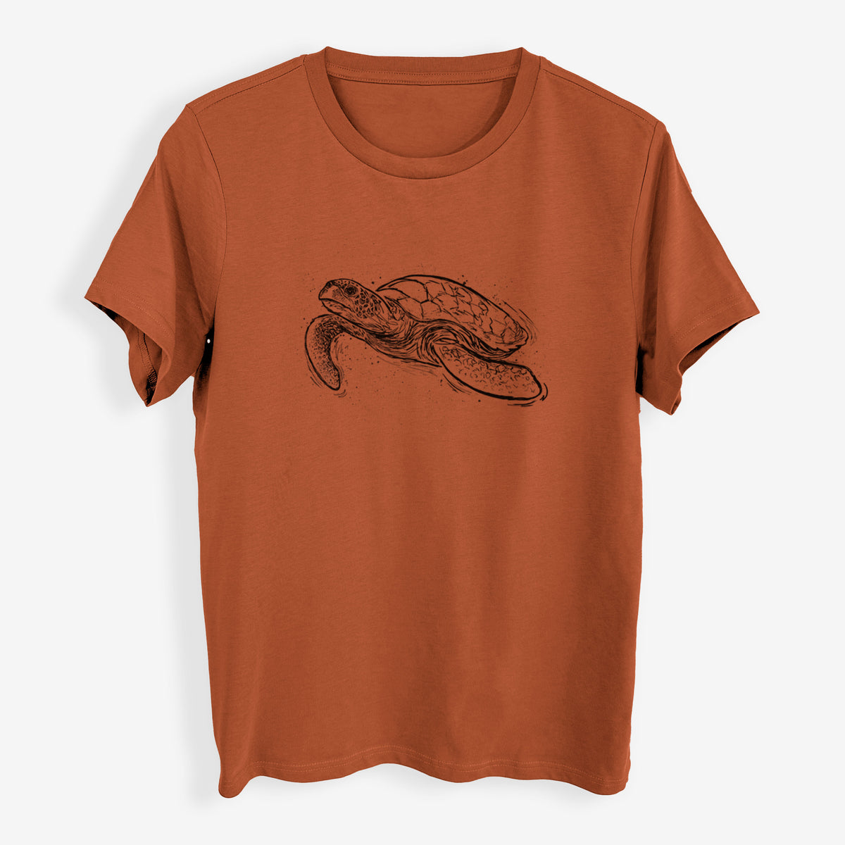 Hawksbill Sea Turtle - Eretmochelys imbricata - Womens Everyday Maple Tee
