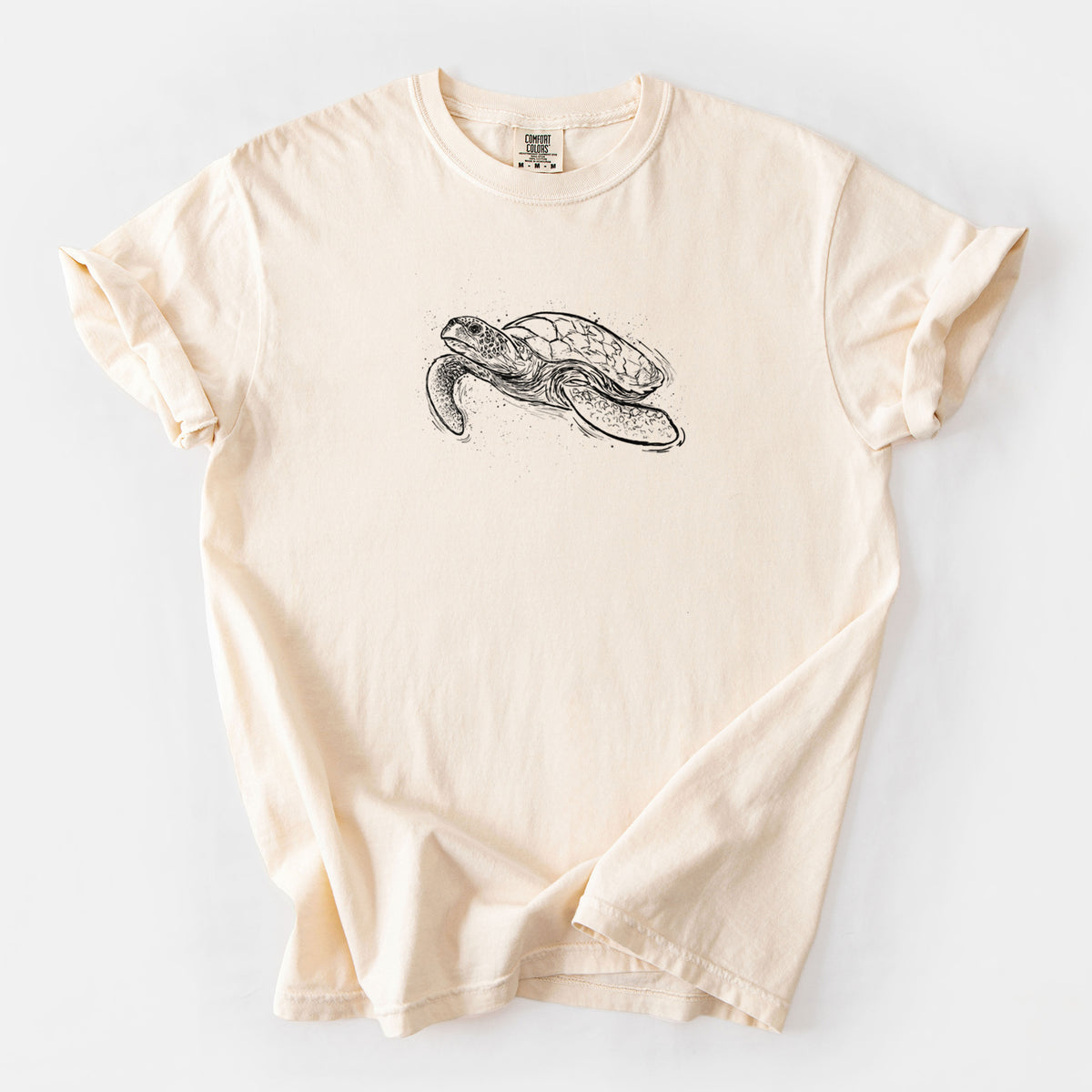 Hawksbill Sea Turtle - Eretmochelys imbricata - Unisex Comfort Colors Garment-Dyed Heavyweight T-shirt
