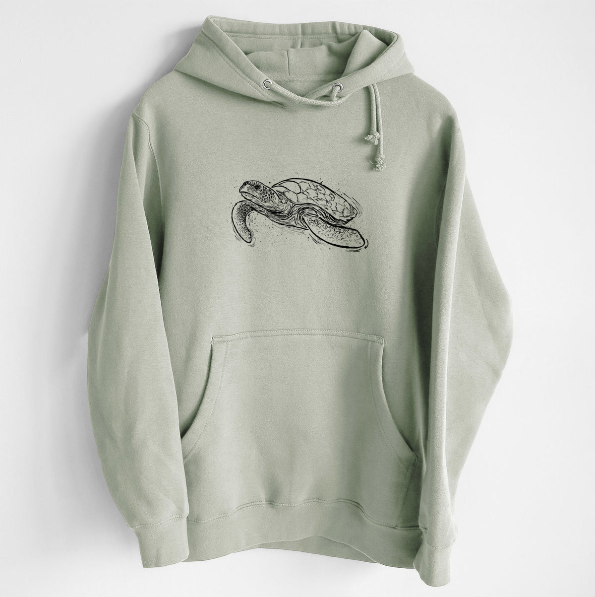 Hawksbill Sea Turtle - Eretmochelys imbricata - Heavyweight Fleece Hoodie