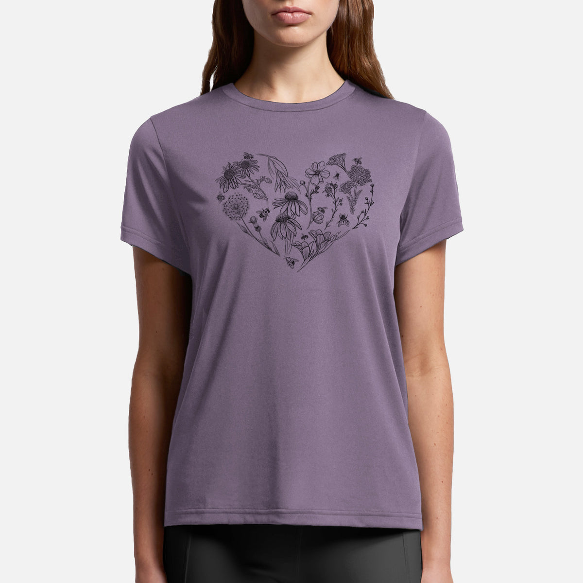 Heart Full of Blooms and Bees - Womens Everyday Maple Tee