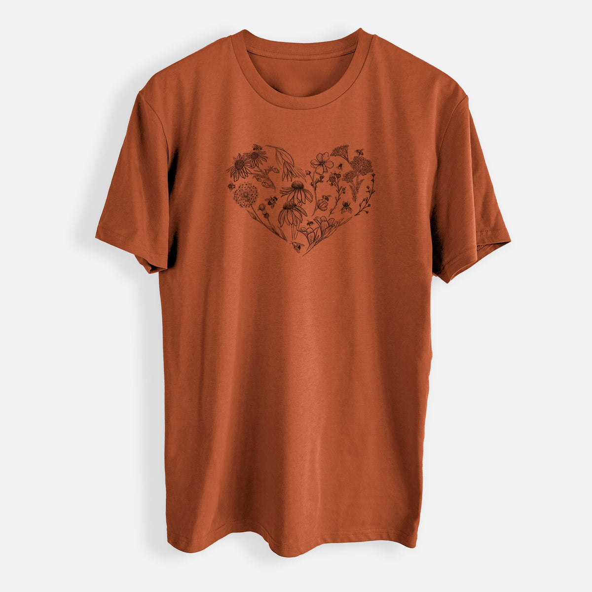 Heart Full of Blooms and Bees - Mens Everyday Staple Tee