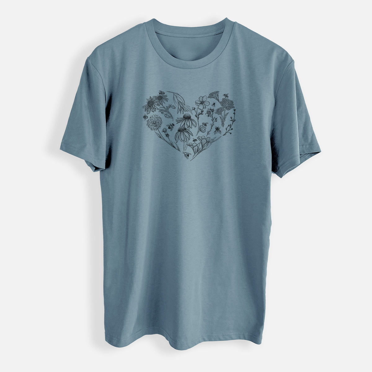 Heart Full of Blooms and Bees - Mens Everyday Staple Tee