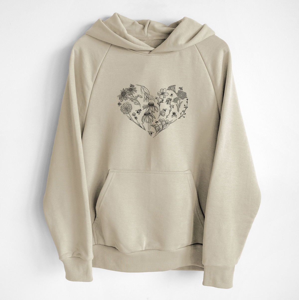 Heart Full of Blooms and Bees - UltraLuxe Heavyweight French Terry Hoodie