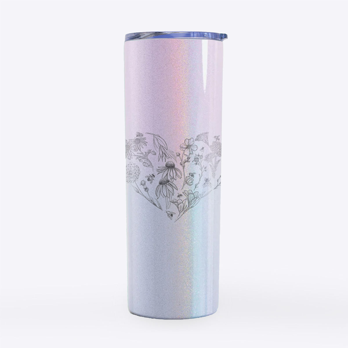 Heart Full of Blooms and Bees - 20oz Skinny Tumbler