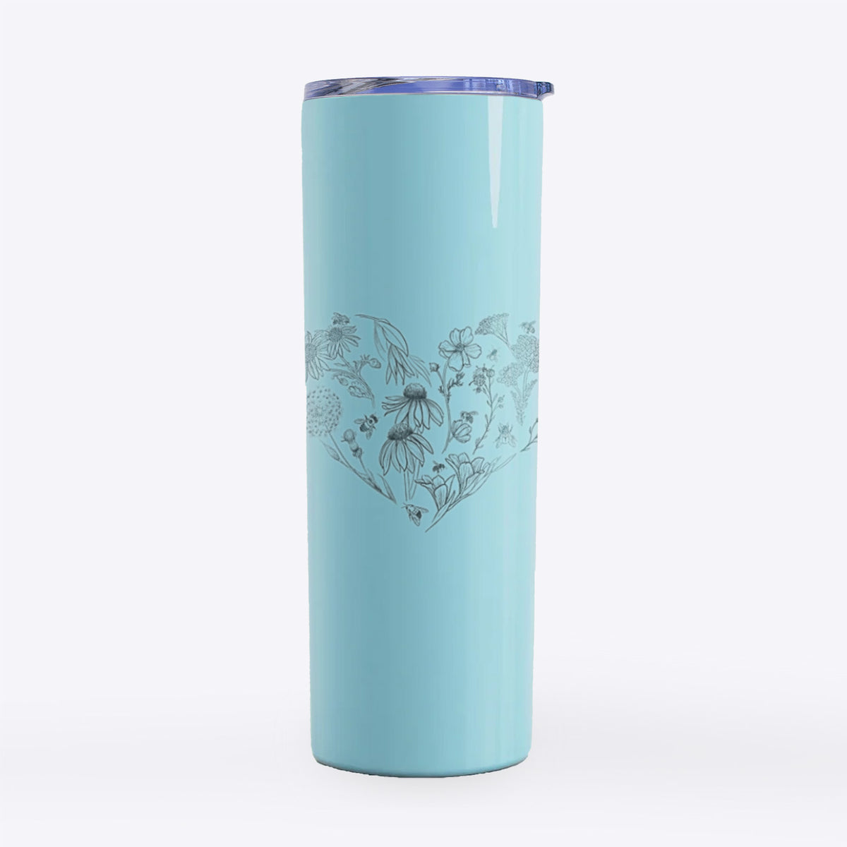 Heart Full of Blooms and Bees - 20oz Skinny Tumbler