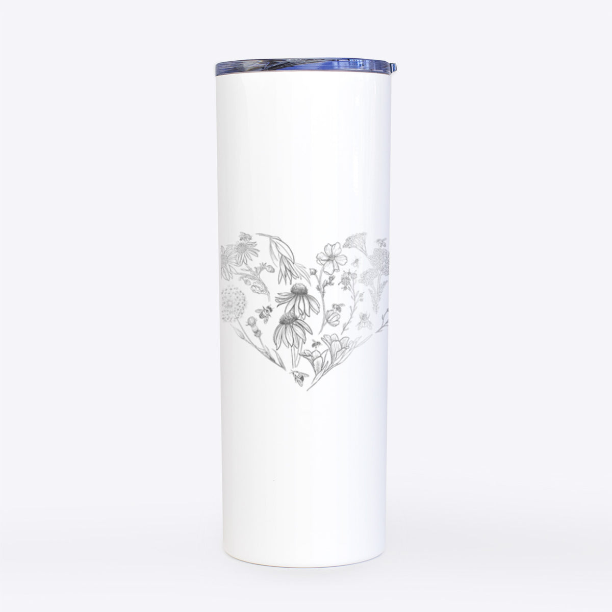 Heart Full of Blooms and Bees - 20oz Skinny Tumbler