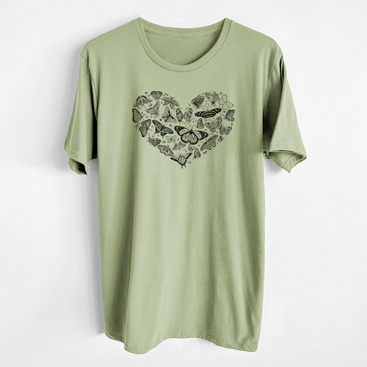 CLOSEOUT - Heart Full of Butterflies - Unisex Crewneck - Made in USA - 100% Organic Cotton