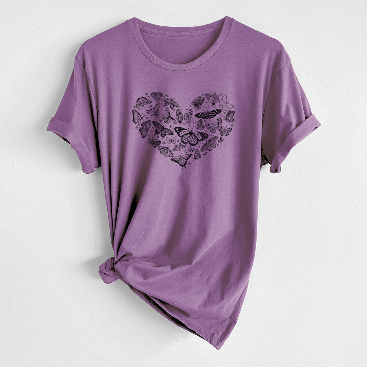 CLOSEOUT - Heart Full of Butterflies - Unisex Crewneck - Made in USA - 100% Organic Cotton