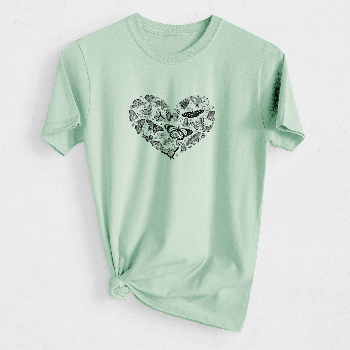 Heart Full of Butterflies - Heavyweight Men&#39;s 100% Organic Cotton Tee