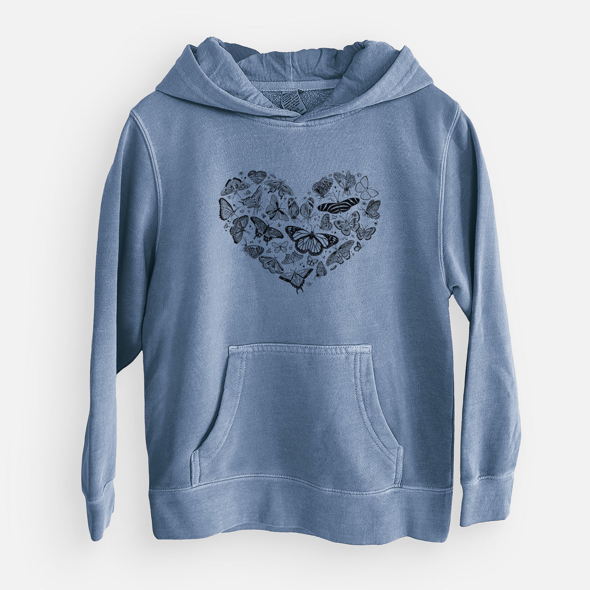 Heart Full of Butterflies - Youth Pigment Dyed Hoodie