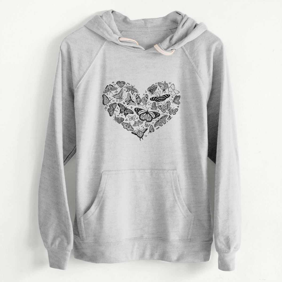 CLEARANCE - Heart Full of Butterflies  - Unisex Slim Fit Loopback Terry Hoodie