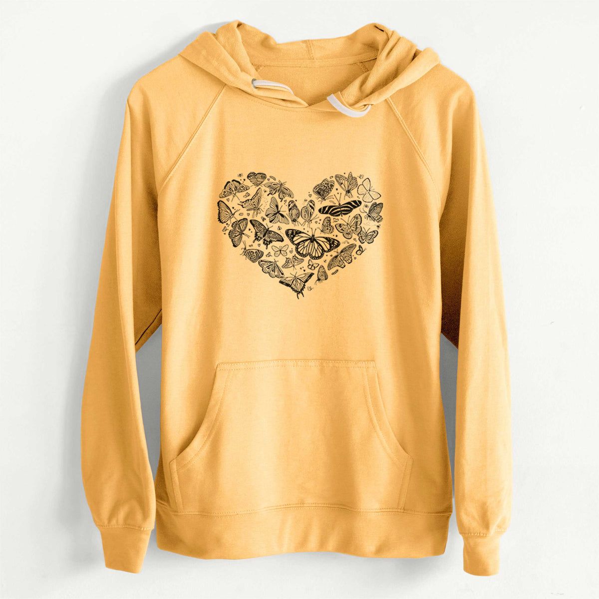 CLEARANCE - Heart Full of Butterflies  - Unisex Slim Fit Loopback Terry Hoodie