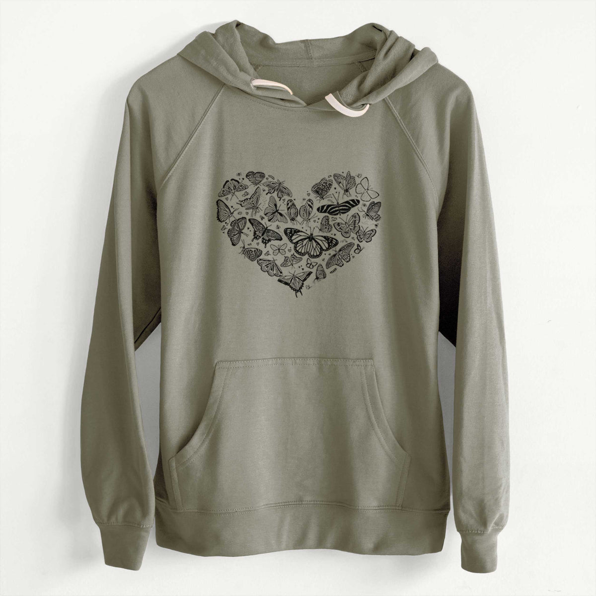 CLEARANCE - Heart Full of Butterflies  - Unisex Slim Fit Loopback Terry Hoodie