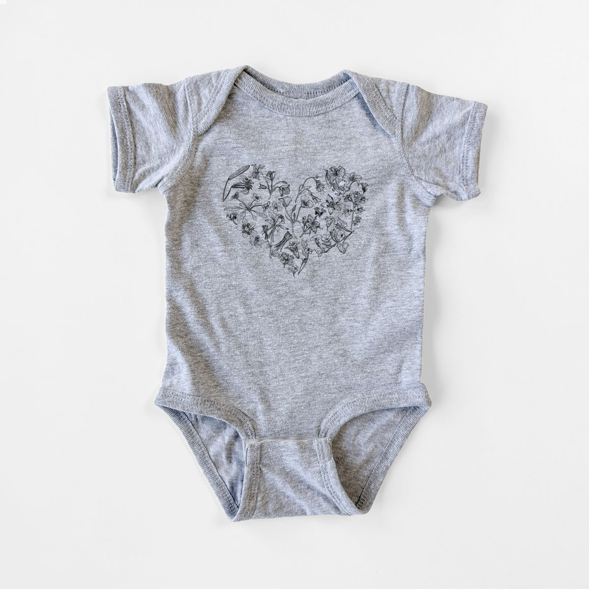 Heart Full of California Mountain Wildflowers - Baby Fine Jersey Bodysuit
